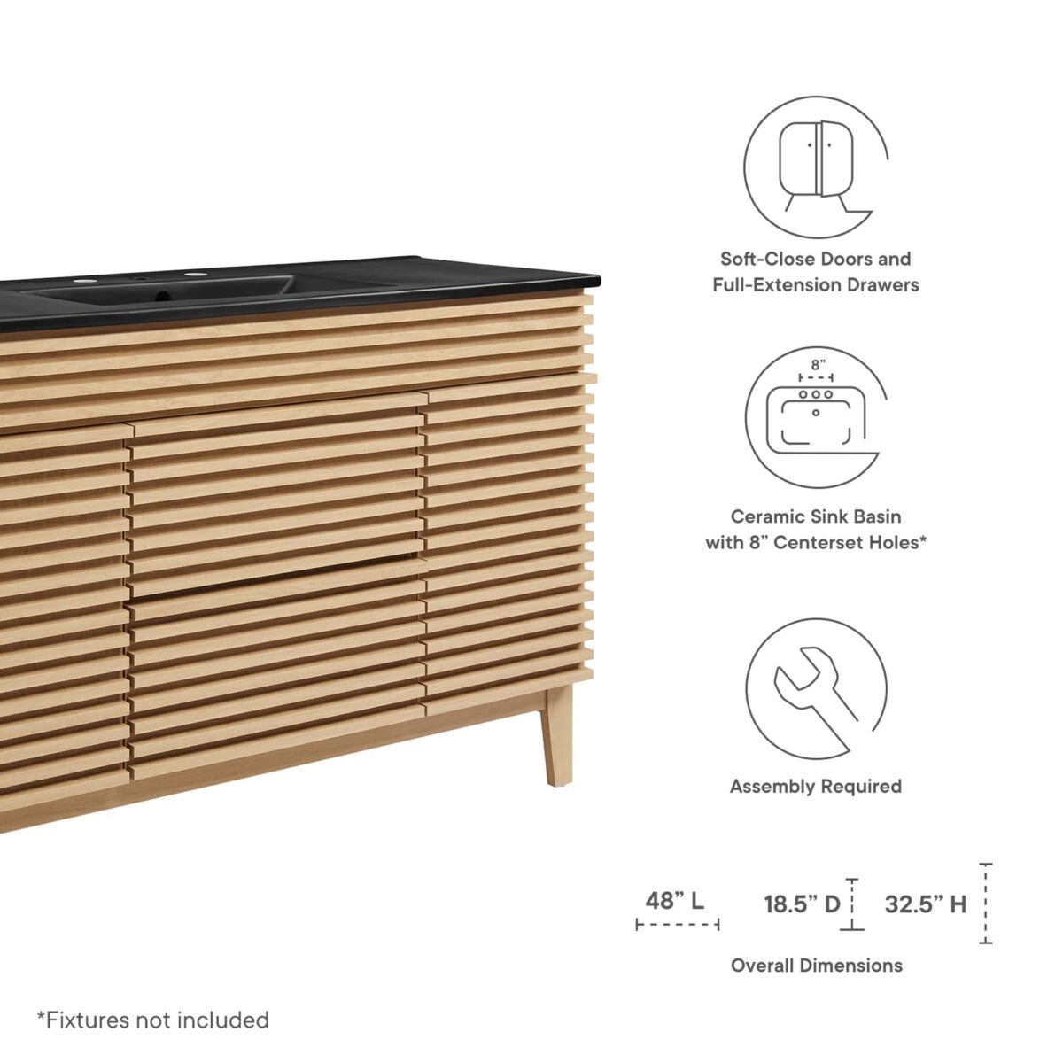 Render 48" Single Sink Bathroom Vanity - Image 3