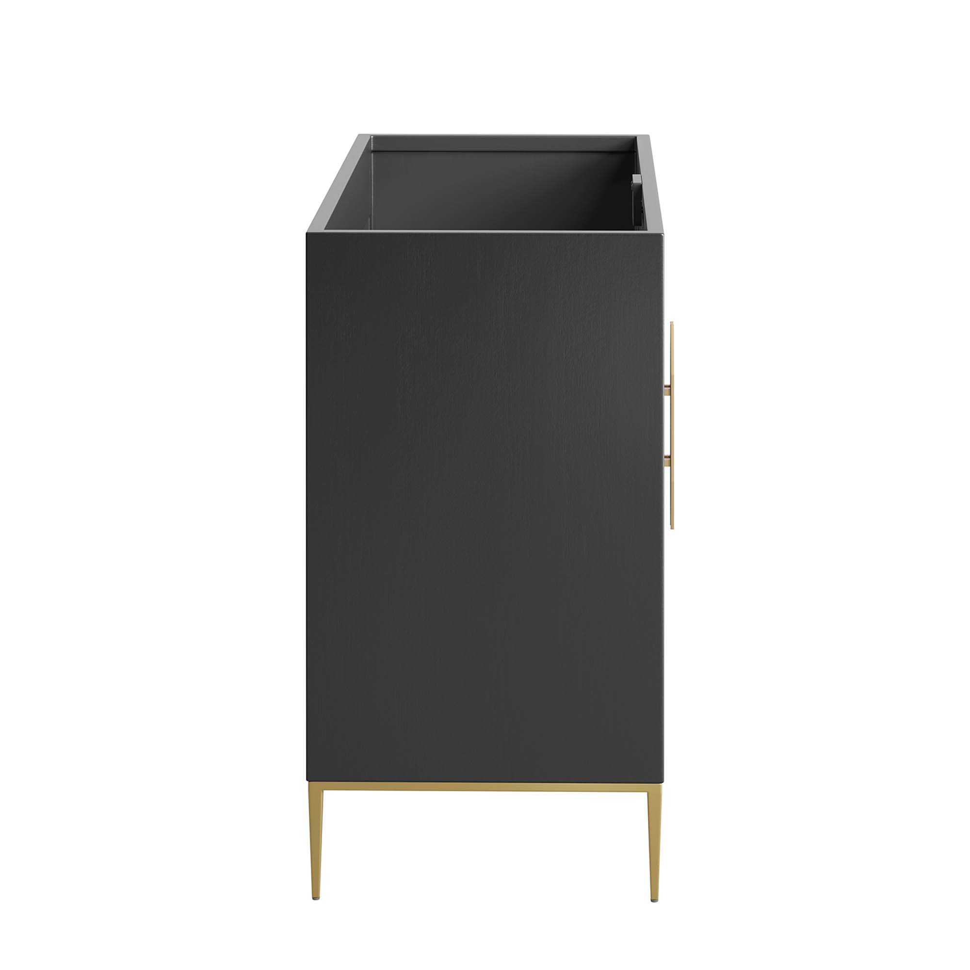 EEI-6163-BLK_2_.jpg Awaken 48" Double or Single Sink Compatible (Not Included) Bathroom Vanity Cabinet - Image 5