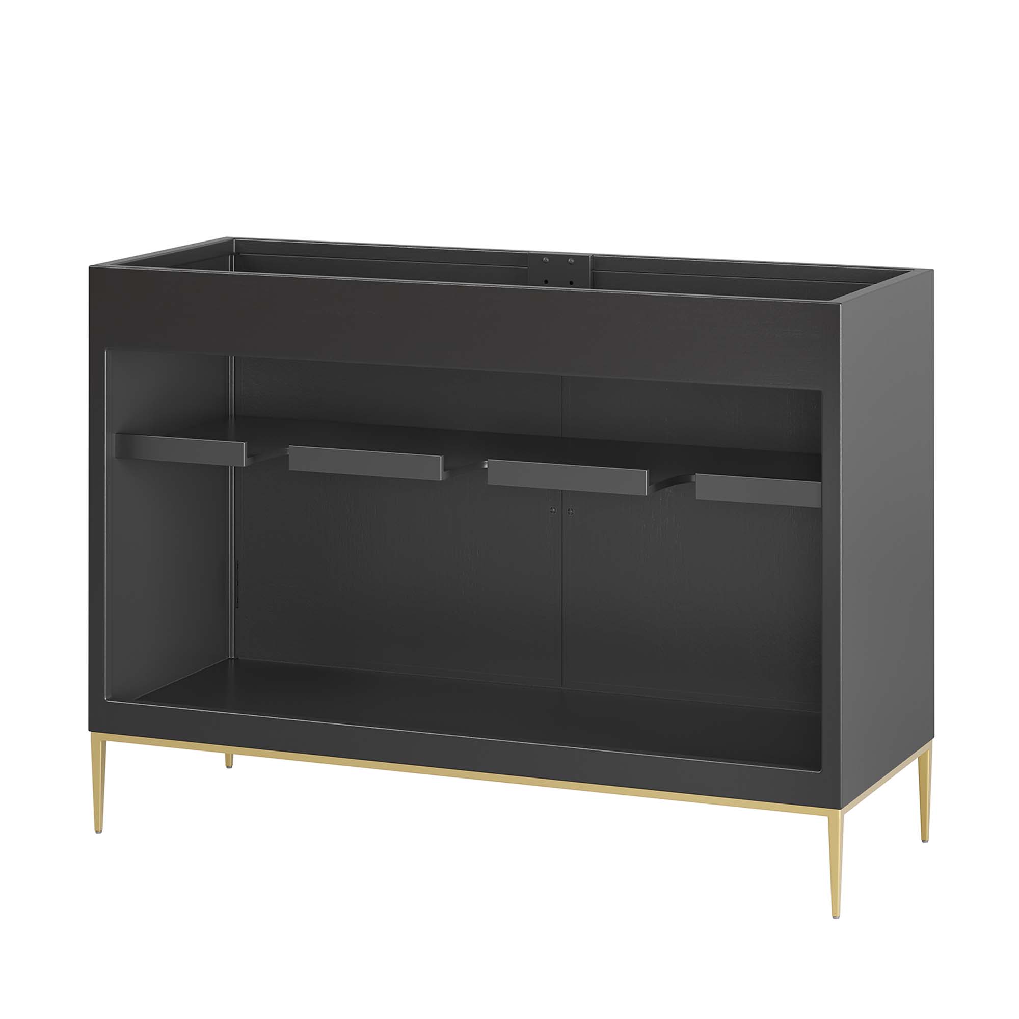 EEI-6163-BLK_3_.jpg Awaken 48" Double or Single Sink Compatible (Not Included) Bathroom Vanity Cabinet - Image 6