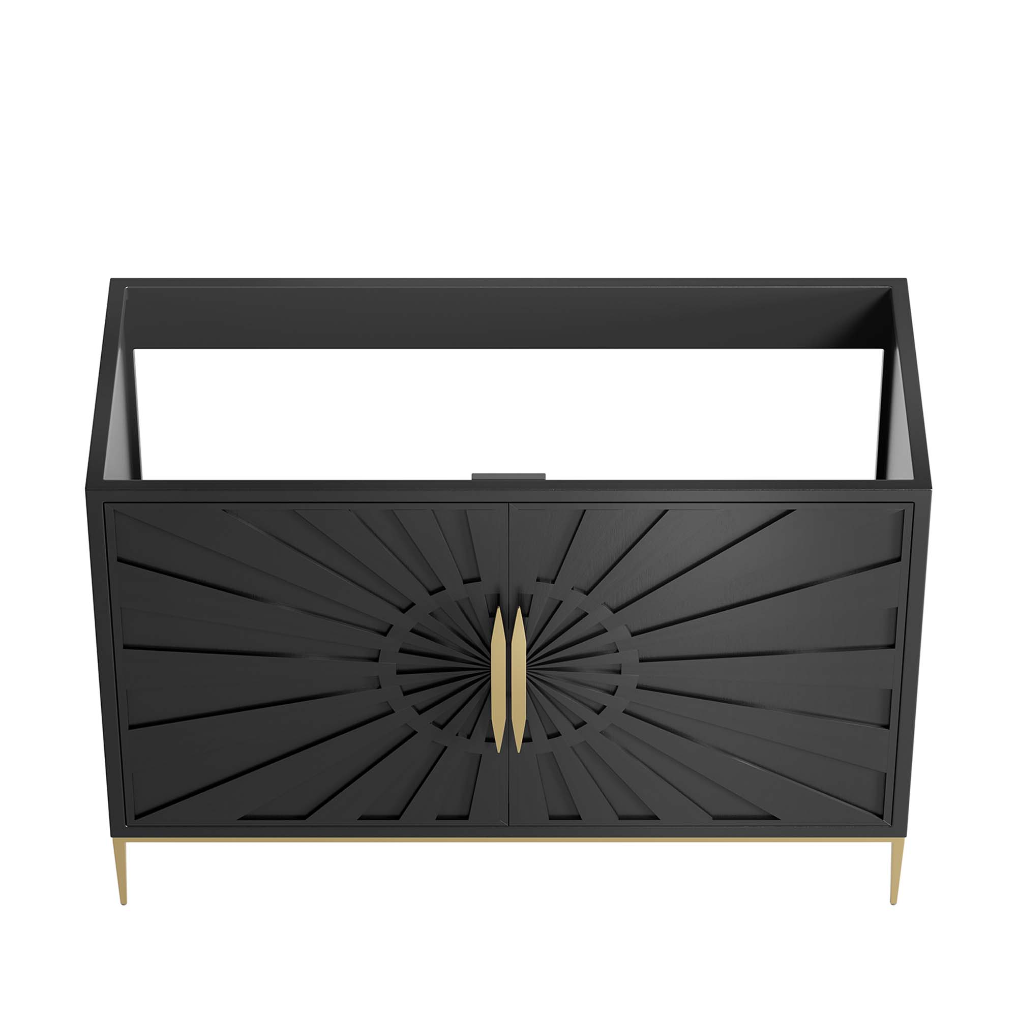 EEI-6163-BLK_4_.jpg Awaken 48" Double or Single Sink Compatible (Not Included) Bathroom Vanity Cabinet - Image 7