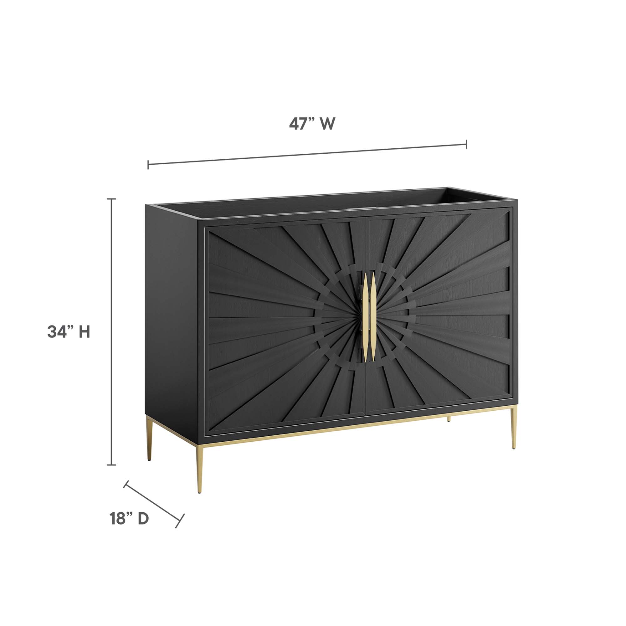 EEI-6163-BLK_8_.jpg Awaken 48" Double or Single Sink Compatible (Not Included) Bathroom Vanity Cabinet - Image 4