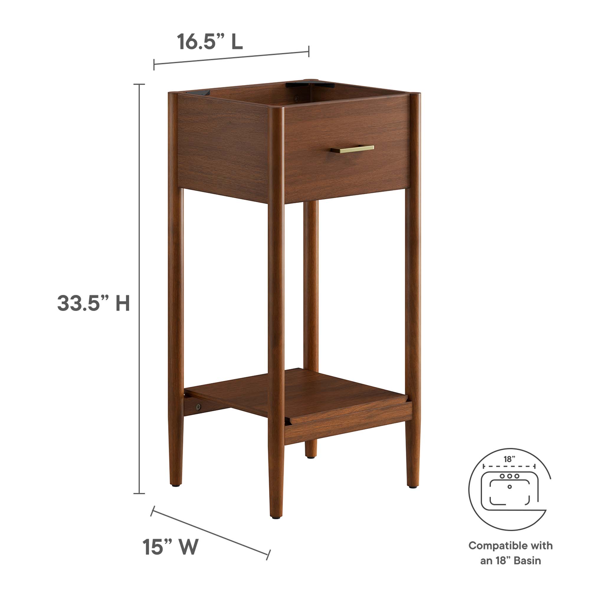 EEI-6351-WAL_8_.jpg Zaire 18" Bathroom Vanity Cabinet (Sink Basin Not Included) - Image 4