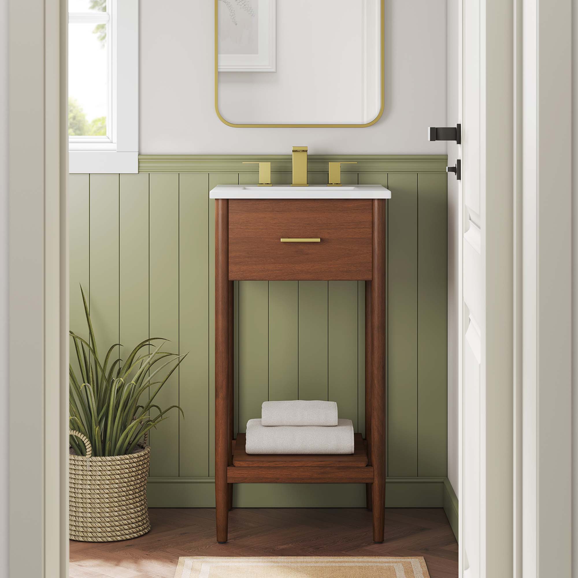 EEI-6351-WAL_9_.jpg Zaire 18" Bathroom Vanity Cabinet (Sink Basin Not Included) - Image 1
