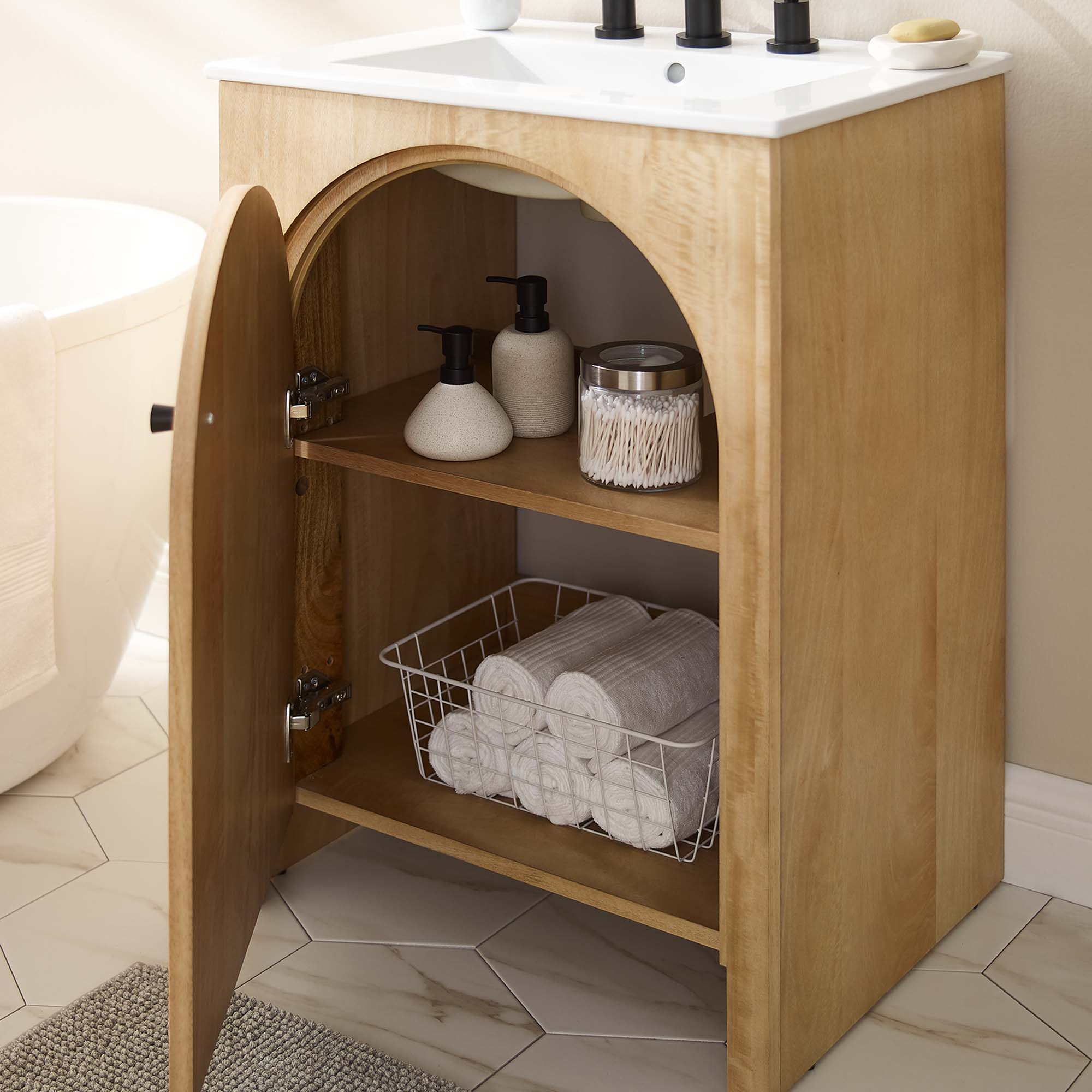 EEI-6539-OAK_10_.jpg Appia 24" Bathroom Vanity Cabinet (Sink Basin Not Included) - Image 12