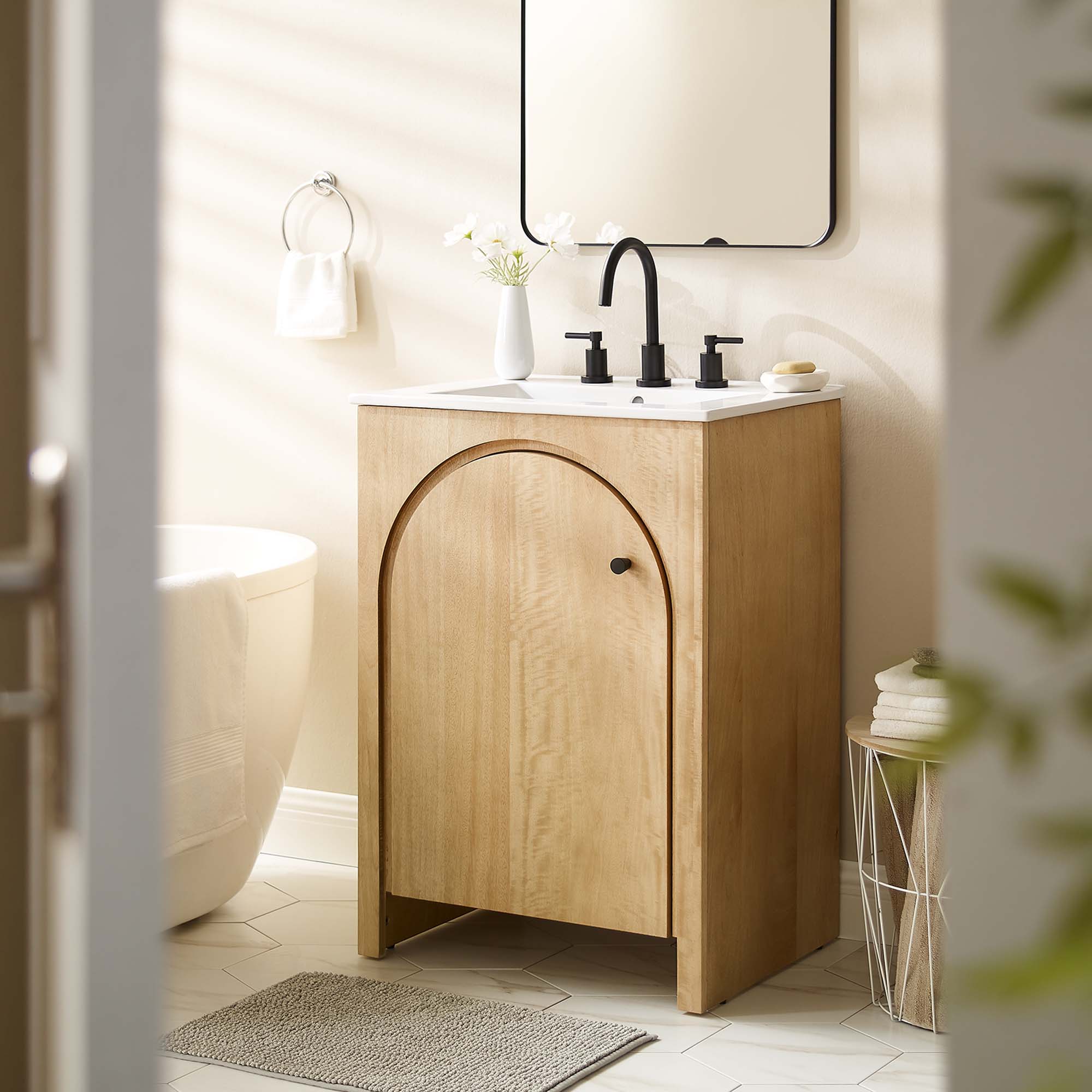 EEI-6539-OAK_11_.jpg Appia 24" Bathroom Vanity Cabinet (Sink Basin Not Included) - Image 1