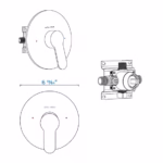 Basics Pressure Balance Valve with Round Trim Kit - Image 9