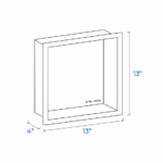 Recessed 13" x 13" x 4" Shower Niche - Image 3
