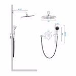 Ultimate 12" Shower Head - Push Button and Valve Shower Combo - Image 6