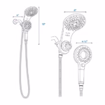 Essential Head and Hand Shower Magnetic No Valve Shower Combo - Image 3