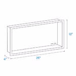 Recessed 13" x 25" x 4" Shower Niche - Image 8