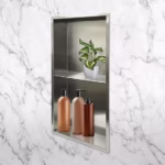 Recessed 13" x 25" x 4" Shower Niche with Central Shelf
